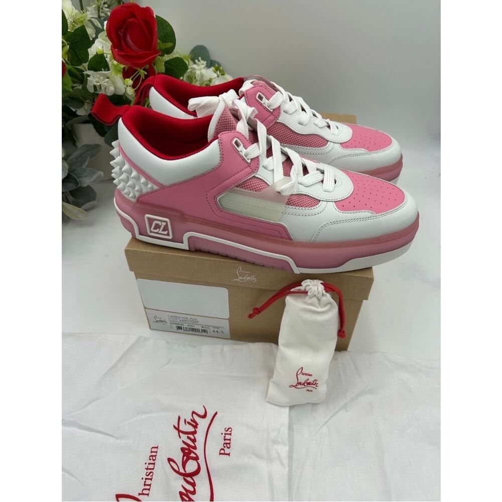Men's Christian Louboutin ASTROLOUBI pink/white colorway sneakers size 44.5 - Picture 10 of 15